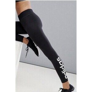 adidas Women's Loungewear Essentials High-waisted Logo Leggings Black L NWOT